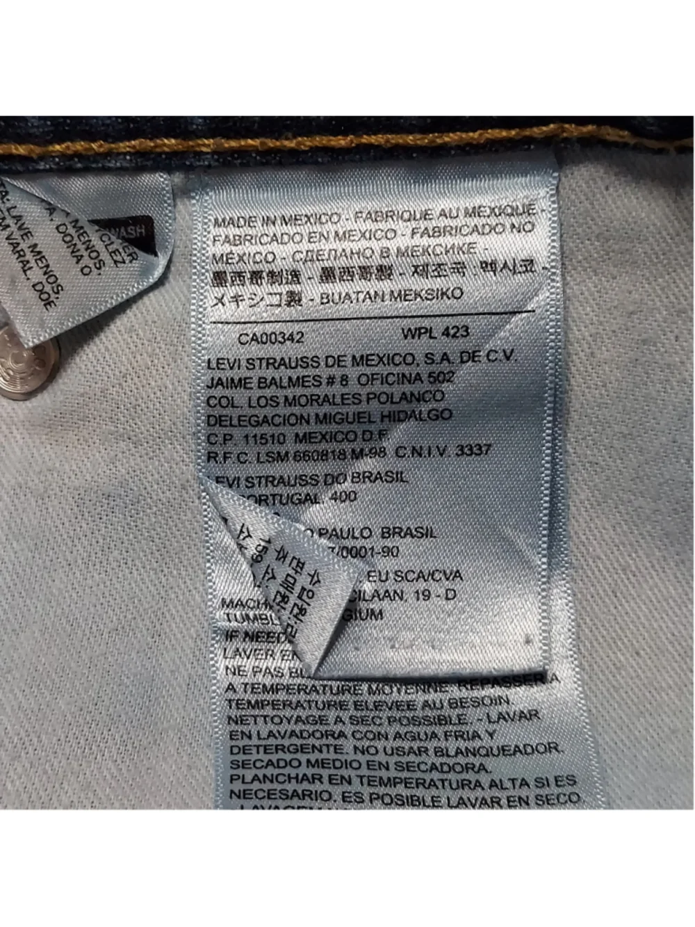 Levi's 505 Men's Dark Wash Straight Leg Denim Blue Jeans